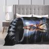 L-Lolas I-Indigos Super Soft Blankets  Travel Office Plush Throw Blanket Pattern Couch Chair Flannel Bedspread Sofa Bed Cover