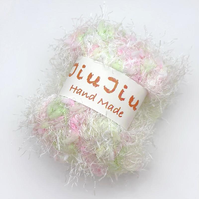 50g Knitted Clothing Accessories DIY Weaving Feather Bean Thread Multi Color Mixed Cute Feather Craft Material