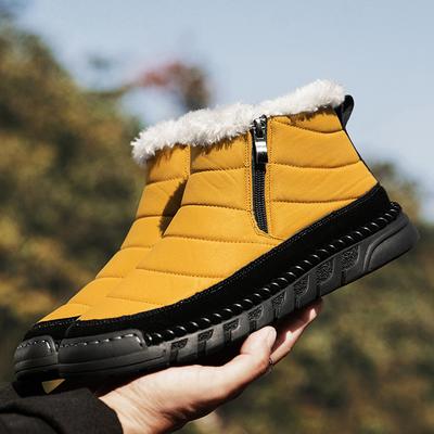 Winter Waterproof Snow Boots, Men's Snow Boots, Outdoor Walking Ankle Boots with Cotton Lining for Warmth, Men's Casual Shoes