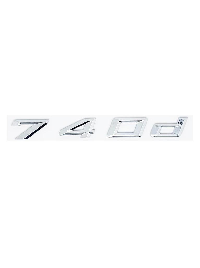 New Font Black Chrome ABS Alphanumeric Trunk Emblem for BMW 7 Series G11 G12 G70 G71 - 730d 740d 745d 750d 760d Nameplate Sticke