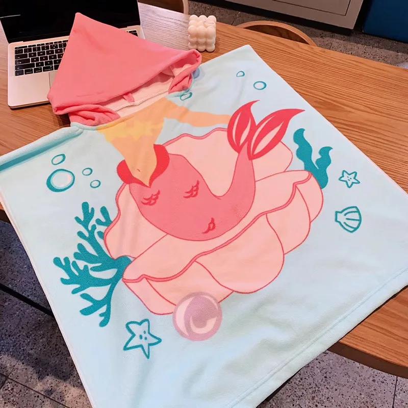 2024 Kinder Baby Niedlich Bademantel Mit Kapuze Kinder Bademäntel Mikrofaser Bademantel Cartoon für Jungen Mädchen Kleinkind Strand Schwimmtücher