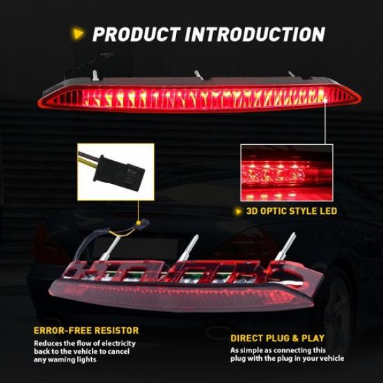 For 2003-2008 BMW E85 Z4 Trunk 3rd Third Brake Stop Light Red Lens Super Bright