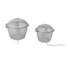 2pcs Mesh Tea   Stainless Steel Tea Strainer with   Hook Chain for Spice Soup Tea Herbs