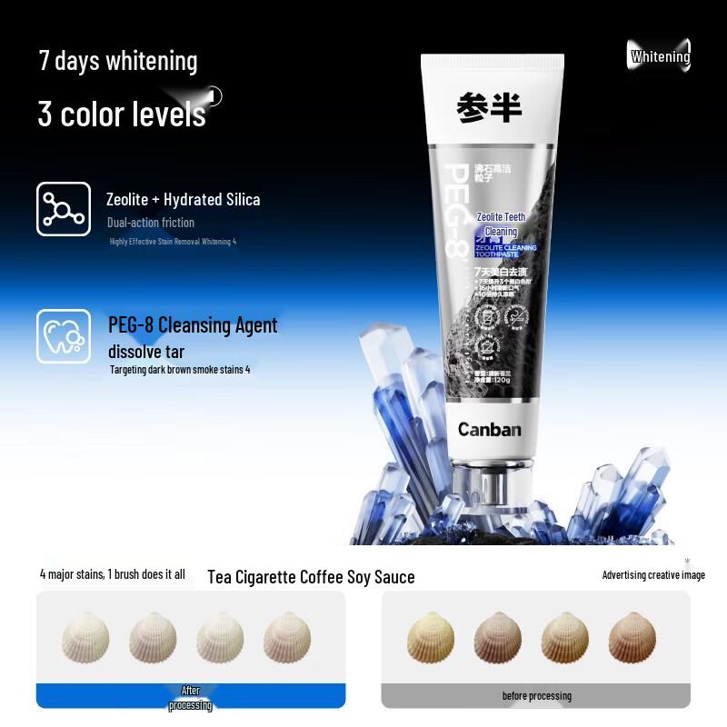 

Отбеливающая зубная паста Sanban Zeolite - Издание для пары