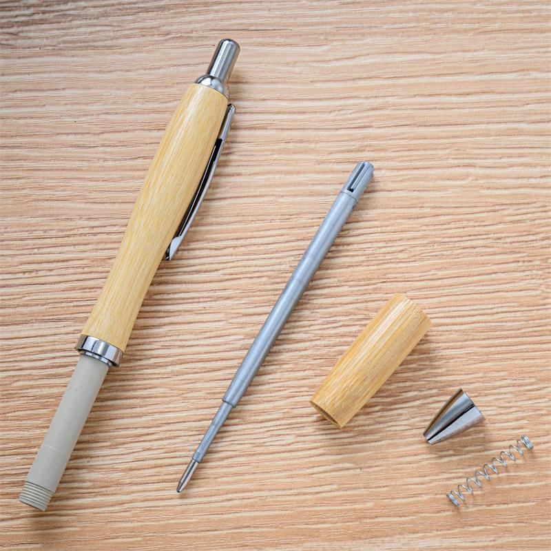 Kreativer Stift aus Bambusholz in Kürbisform, 1,0 mm Spitze, für Schüler, Geschäftsunterschriften, Büro- und Schulbedarf