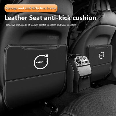 For XC40 XC60 XC70 XC90 S60 S90 V40 V60 V90 EX30 EX90 2025 Car Seat Back Protection Anti-Kick Pad Rear Seat Storage Bag