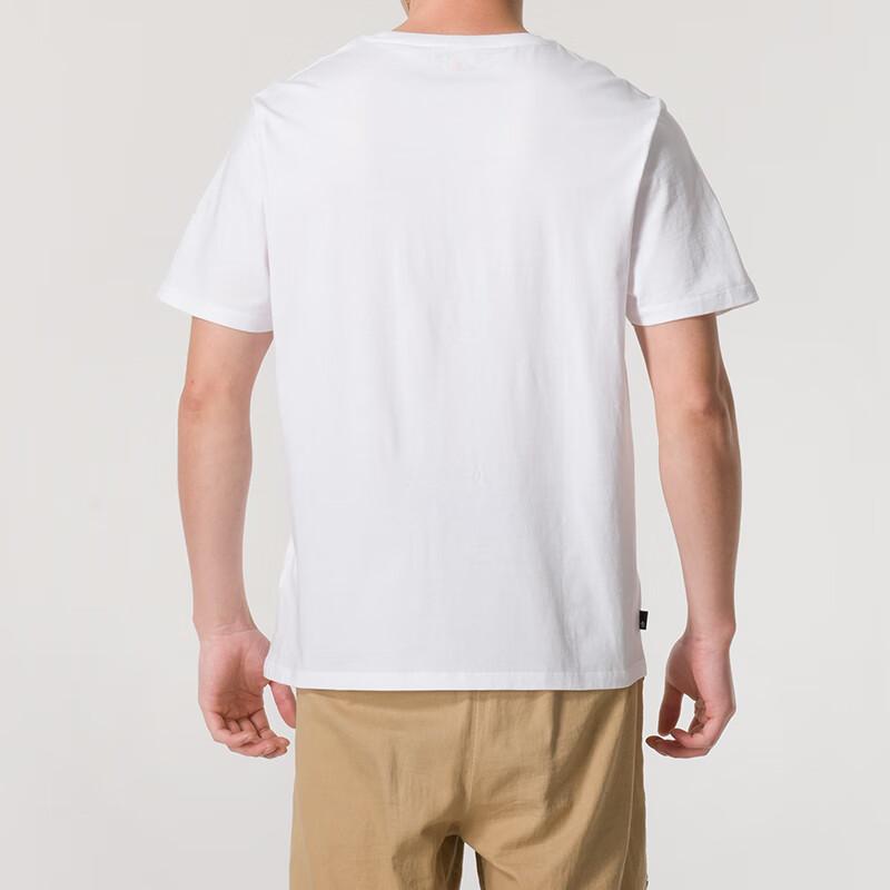 Timberland Outdoor Commuting Sports Loose Comfortable Pattern Printed Round Neck Casual Short Sleeve T-Shirt Men Tops White A2Q8D-100