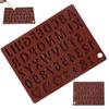 English Letter Silicone Chocolate Mold Alphanumeric Candy Biscuit Jelly Ice Baking Mould Cake Decor Soap Candle Making Set Gifts