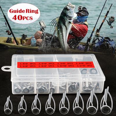 40 anillos para guía de pesca