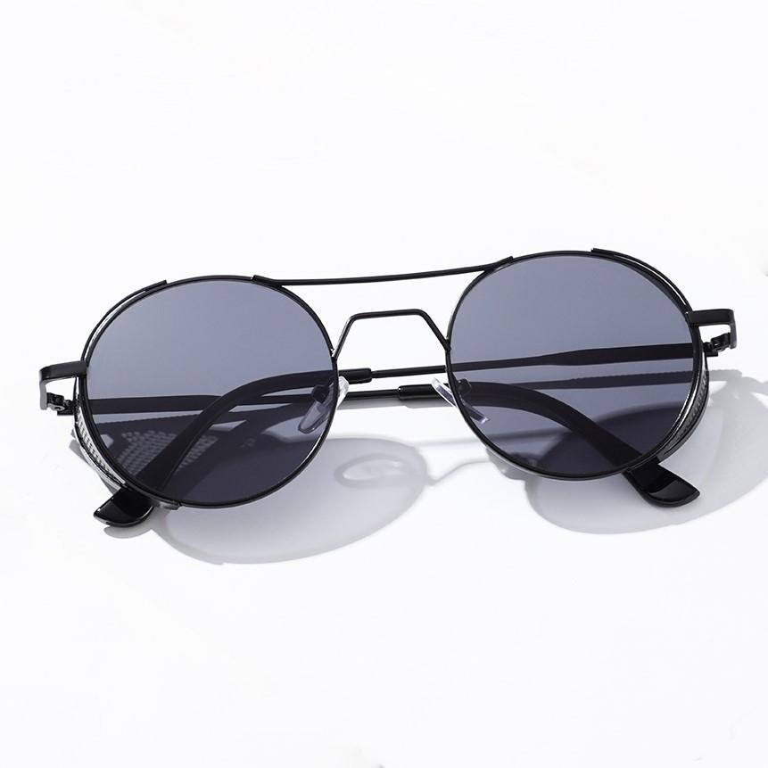 Vintage Gothic Steampunk Style Metal Frame Sunglasses Men Women luxury Brand Designer Round Shields Sun Glasses Gafas de Sol