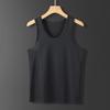 Gilet Homme Col Rond Sans Manches Coupe Ajustée Débardeurs Doux Respirant Hauts à Superposer Sensation Sans Couture Gilet Basique Tenue Quotidienne