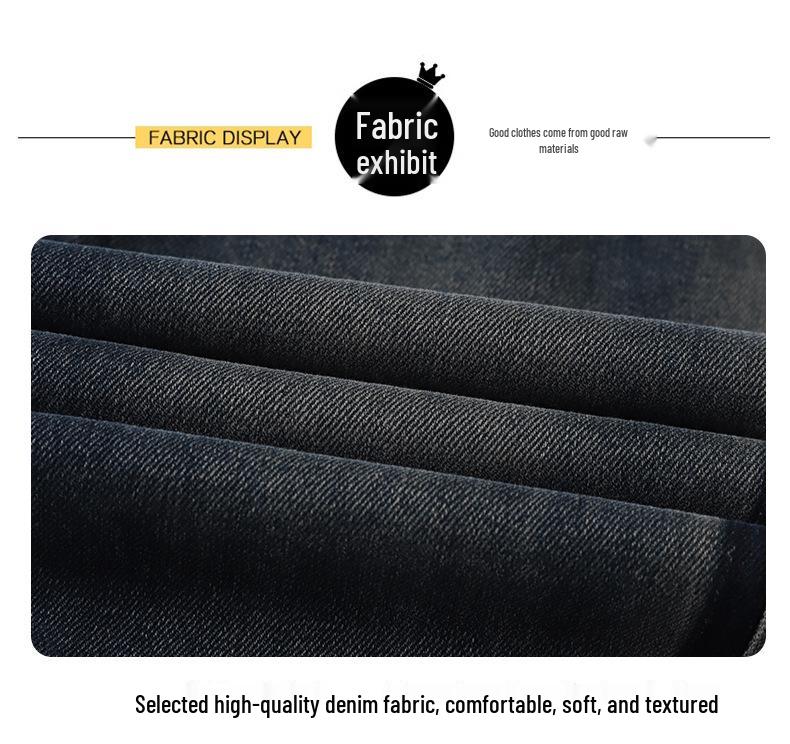 Boys' Spring & Autumn 2025 Fleece-Lined Jeans - Casual Long Pants for Kids