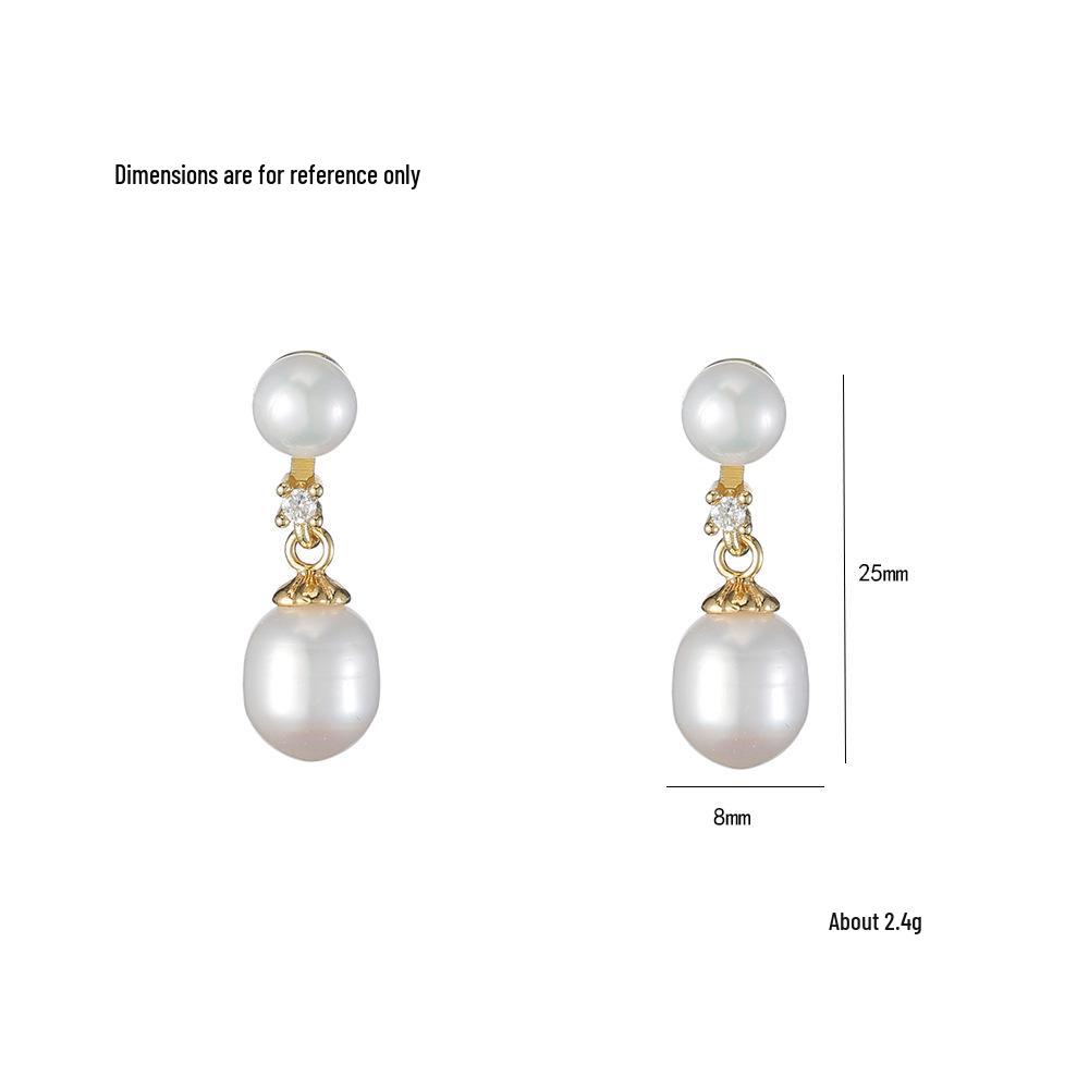 Ohrringe mit Süßwasserperlen-Quasten in Silber für Damen - Modisch, originell und elegant für den täglichen Gebrauch.