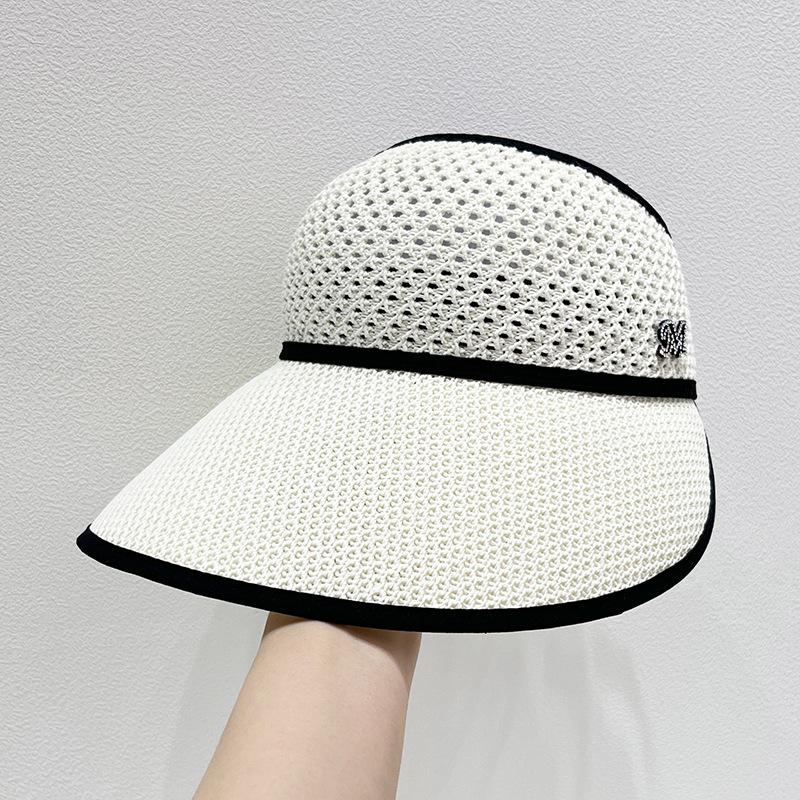 

Летняя солнцезащитная дышащая шляпа рыбака, женская повседневная шляпа от солнца, мягкая складная шляпа с полым язычком утки one size белый
