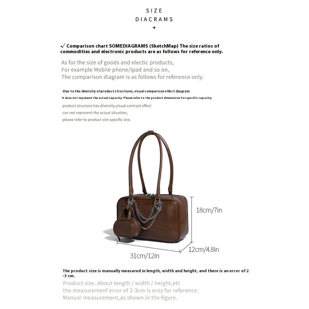 Autumn and Winter Niche Design Toast Bag Portable Bowling Bag Fashionable Large Capacity Casual Versatile Shoulder Armpit Bag