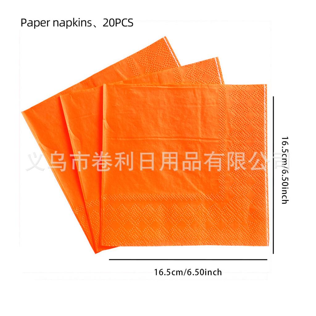Custom Printing Solid Color Bronzing Logo Tissue Handkerchief Paper All Kinds Of Festivals Birthday Party Exhibition Napkin Decoration