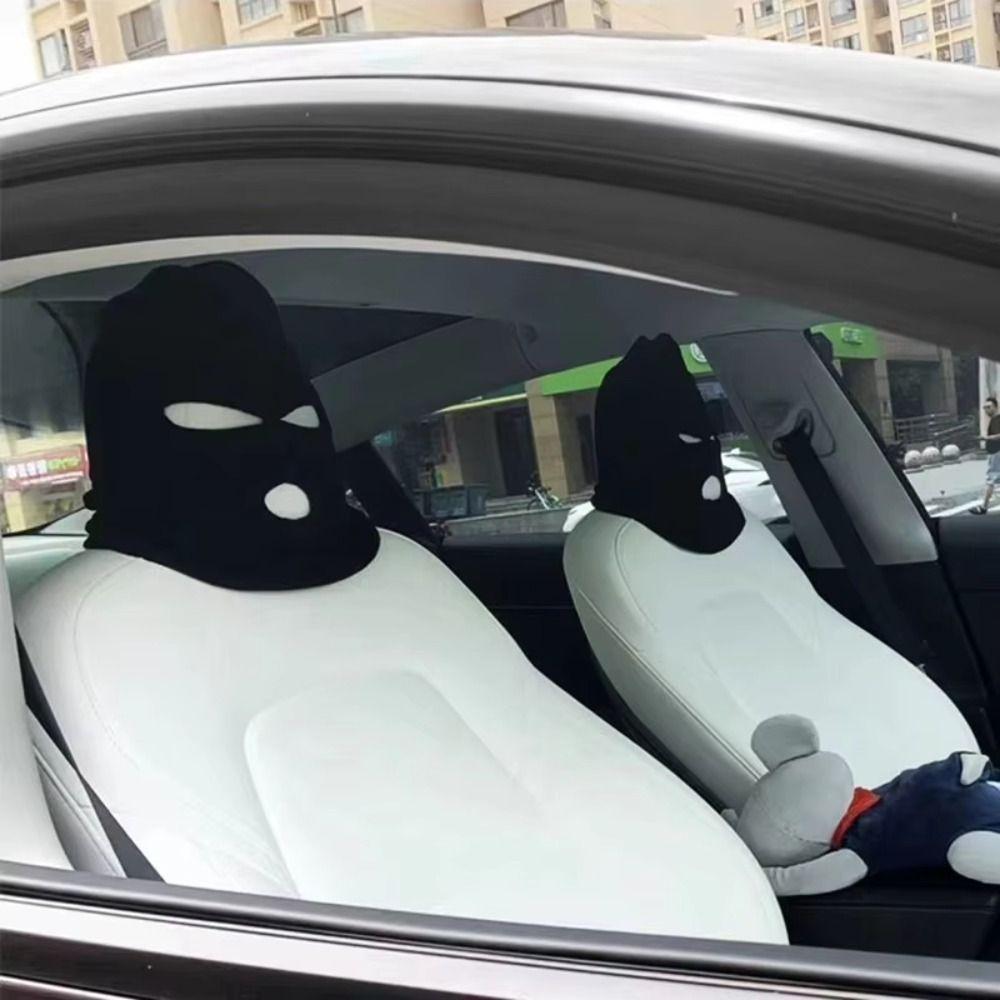 Knitting Car Funny Hat Decoration Full Cover Auto Headrest Decor Cover Car Decor