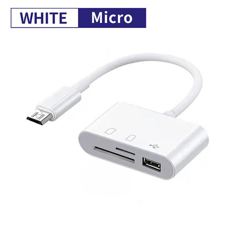 3 In 1 Type C To USB 2.0 SD/TF Memory Card Reader OTG Adapter HUB Data Transmission for MacBook Camera Android