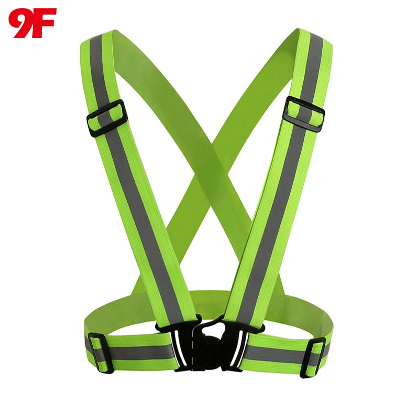 Adjustable Running Reflective Jogging Safety Vest Belt EN20471/ANSI Certified Polyester Material for Walking Biking Cycling синий