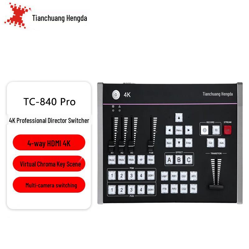 TCHD-840 Pro 4K HDMI Portable Video Production Switcher