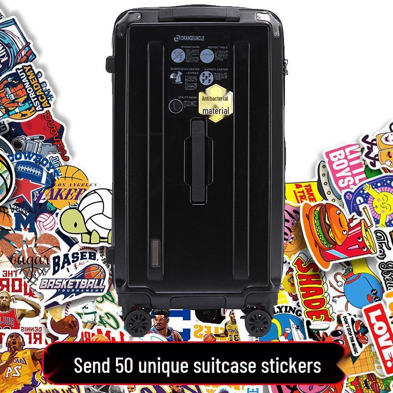 Large Capacity Five-Wheel Travel Suitcase with Brake and Combination Lock