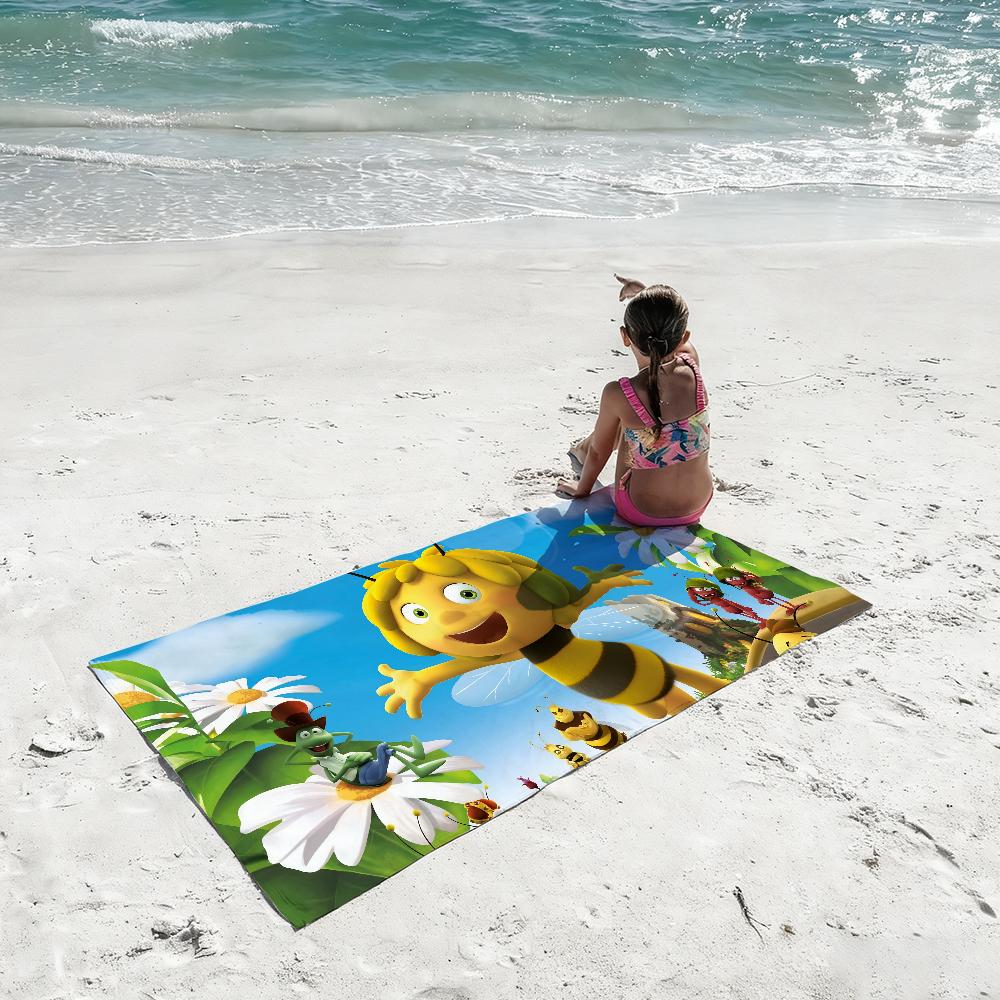 Cartoon M-Maya the Bee Cute Towel Shower Sauna Travel Spa Quick Dry Gym Accessories Soft Large Beach Towels