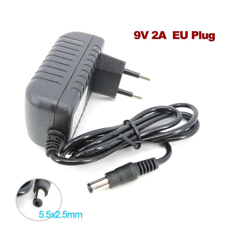 

Змінний струм до постійного струму 9 В постійного струму 1 A 2 A Адаптер джерела живлення ЄС Адаптер живлення 9 вольт 1000 мА 2000 мА 5,5*2,5 мм маршрутизатор Регулювання світлодіодного монітора 9V 2A