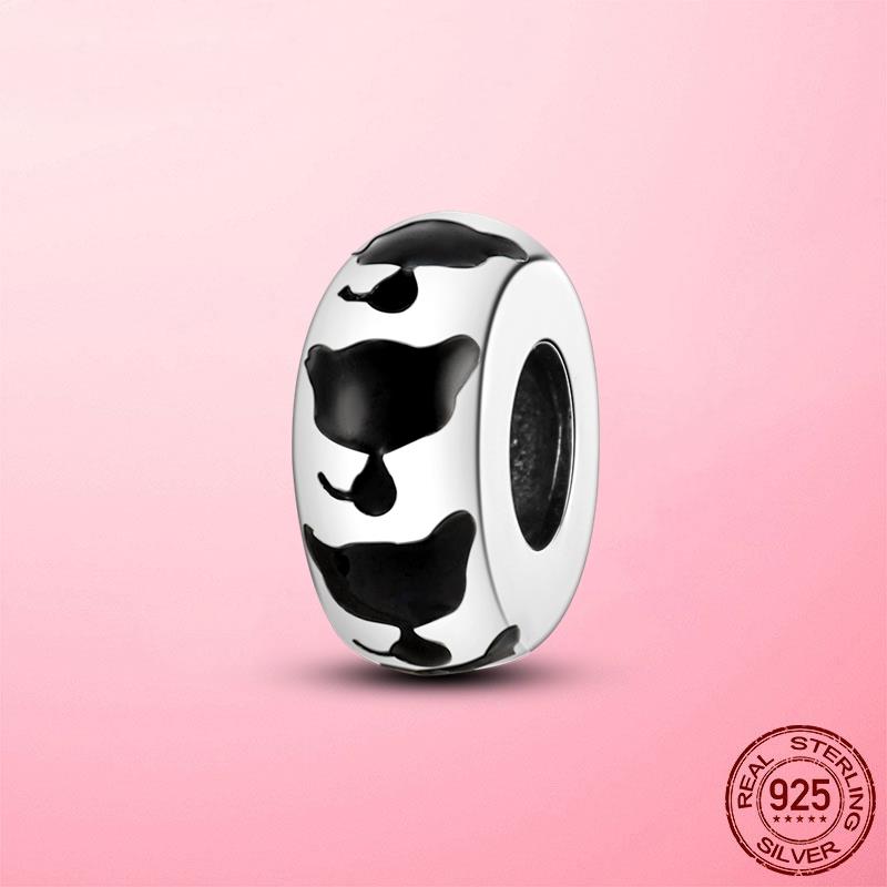 New 925 Silver Snake Coffee Cup Dog CZ Cactus Charms Beads Fit Original Women Bracelet Fine Silver Jewelry Gift