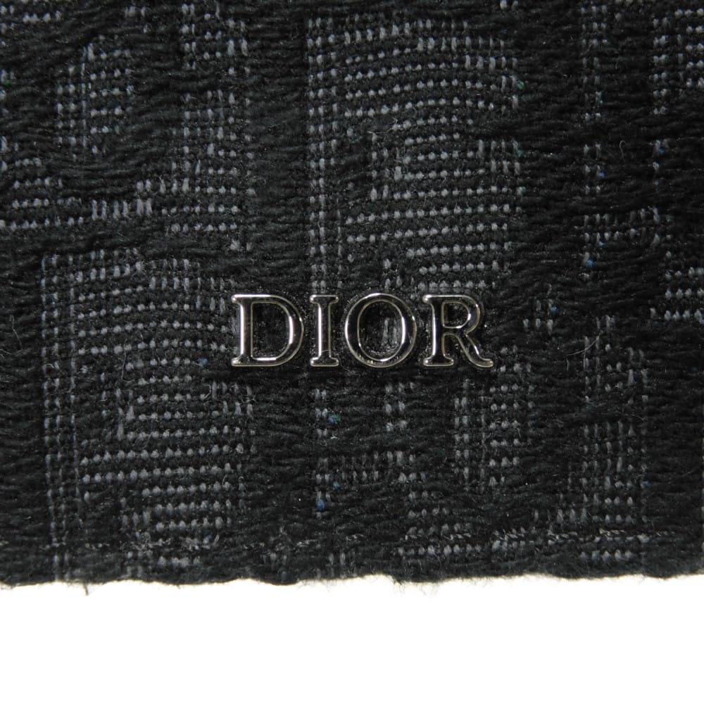 Used 10656 Oblique Jacquard Card Holder 2ESCH135YSE_H03E 7946 Current Calfskin Pass Case Logo Cotton Black Men's from