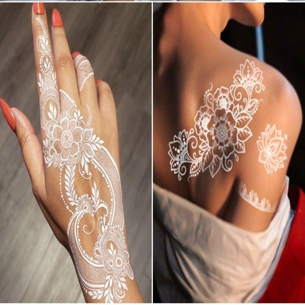6 Sheets Lasting Mandala Temporary Tattoos Glow In the Dark Lace Fake Tattoos  Arm