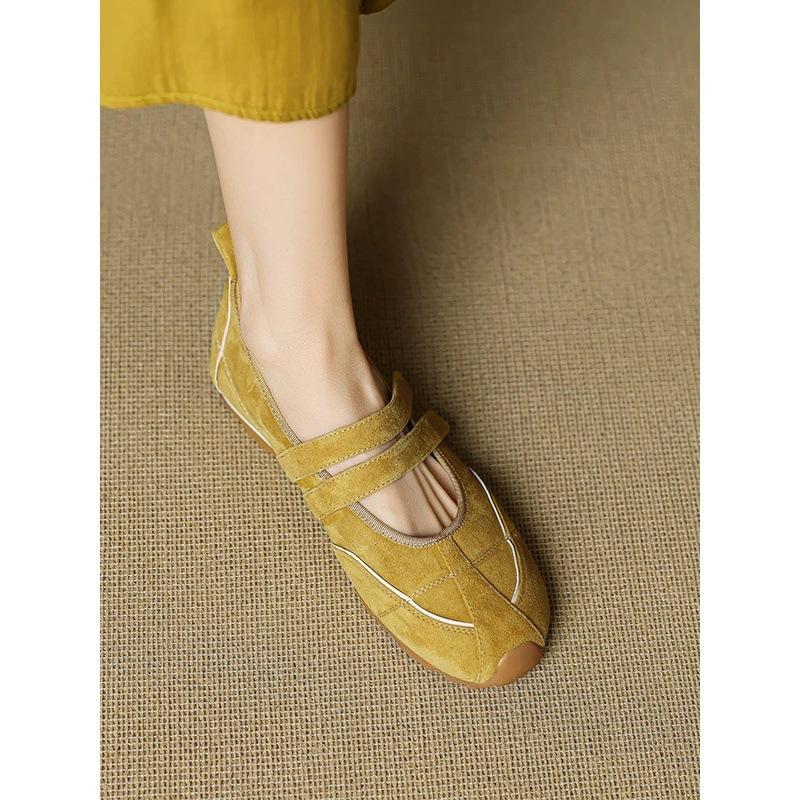 Sports Mary Jane Shoes Women's Casual German Training Shoes Soft-soled Ballet Flat-soled Inner Height-increasing Single Shoes