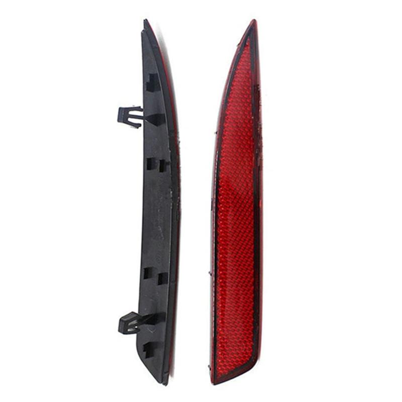 1 Pair Rear Bumper Reflector Warning Light Strip Cover For Vw Scirocco R R-Line 2011-2015 1K8945105B 1K8945106B