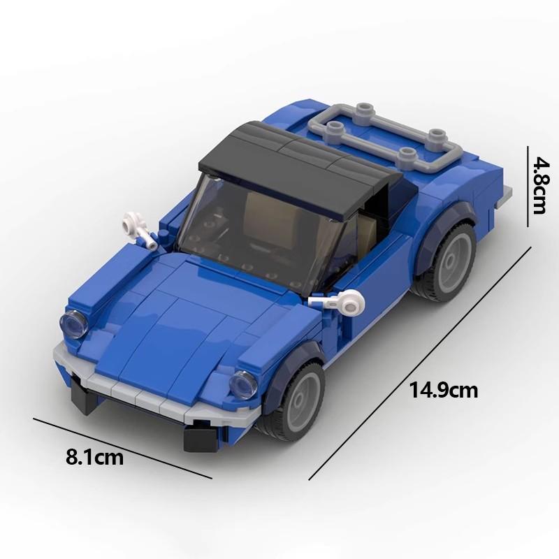 

Technical Car MOC 1971 Spitfire Cabriolet Speed Vehicles Sets Building Blocks Toys For Children Christmas Gift