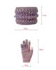 3pc3-12Y Children's Hat, Scarf and Glove Set, Children's Thickened Winter Hat with Snowflake Color Pattern Knitted Cap