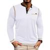 Men's Clothing Autumn Winter Plus Size Men's Casual Long Sleeve T-Shirt Men's Henley Shirt Four-Button Top