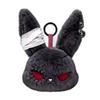Bag Charm Gothic Black Bunny Plush Keychain Kawaii Rabbit Pendant Purse Accessory Backpack Hanging Decor