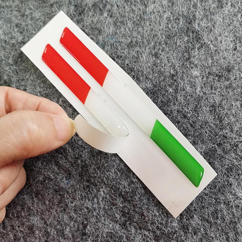 Italian Flag Sticker Decorative Bumper Decals Adhesive Motorcycle Graphics 3D Auto Body Decals for Vehicles Trucks Sedans