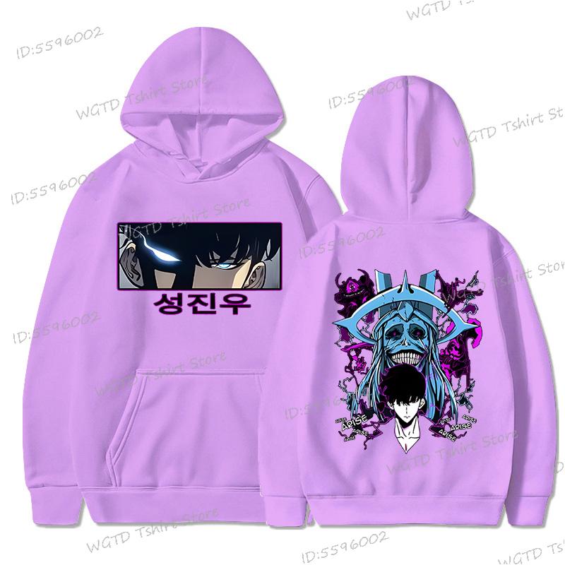 Anime Solo Leveling Sung Jinwoo Men's Hoodies Clothing Unisex Harajuku Streetwear High Quality Anime Solo Leveling Sweatshirts
