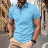 Men Solid Lapel Collar Striped Patchwork Polos Shirts Summer Tops Casual Short Sleeve Polo Shirt