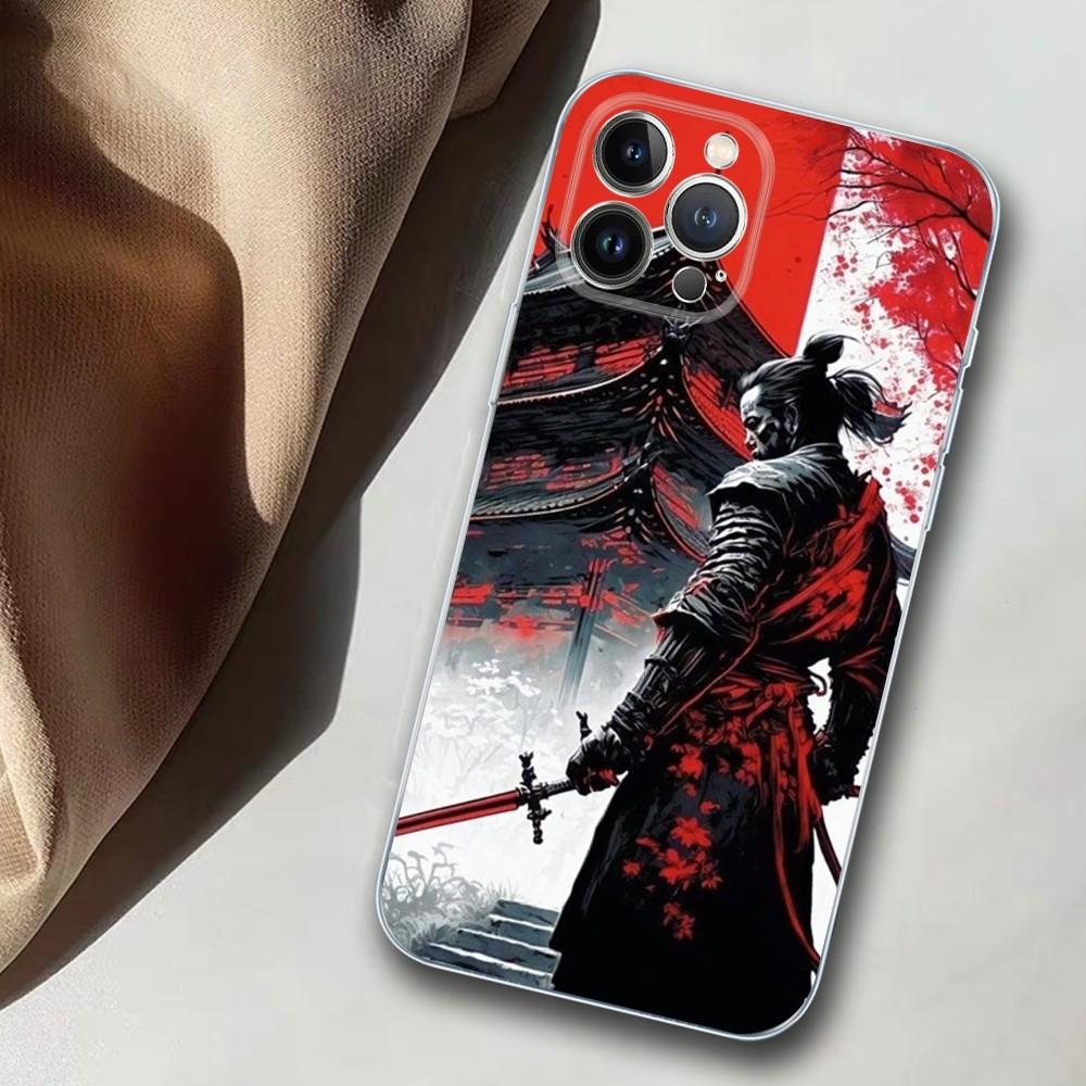 Japanese Warrior Samurai Phone Case For iPhone 14 11 12 13 Mini Pro XS Max Cover 6 7 8 Plus X XR SE 2020 Funda Shell