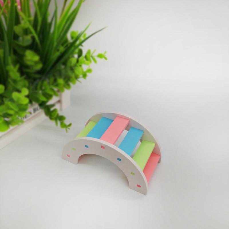 

Екологічна гойдалка для хом яків і гніздо-гойдалка - невелика іграшка для хом яків Large color bridge about 14*7*7cm