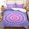 Bohemian Mandala Duvet Cover Set Twin Queen King Full Size,Blue Boho Chic Microfiber Bedding Set for Boys, Girls, Kids and Teens