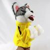 Peluche Cane Husky Pugile Bambola Farà Suono Burattino da Mano