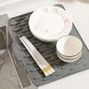 Non-Slip Silicone Sink Mat Tilted Design Water Drip Catcher Dish Drying Tray  Coffee Station