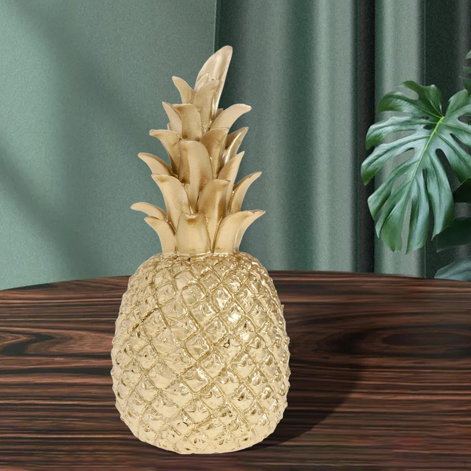 Gold Pineapple Showpiece Beautifully Sculpted Decorative Ornament L/S 9x9x25cm