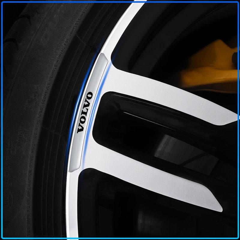 Aluminum Car Wheel Hub Badge Tire Rim Stickers Decoration Accessories Emblem For Volvo 240 C70 S40 S50 S60 S70 S80 S90 V40 V50 V60 V90 XC40 XC60 XC90