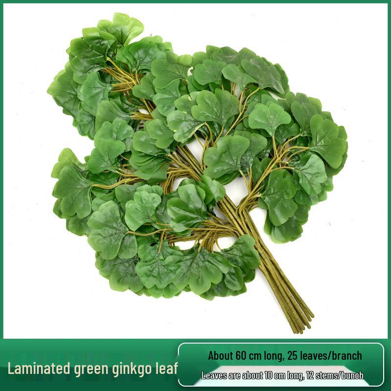 Artificial Red Maple, Ginkgo, Birch, Banyan, Elm Leaves for Landscaping