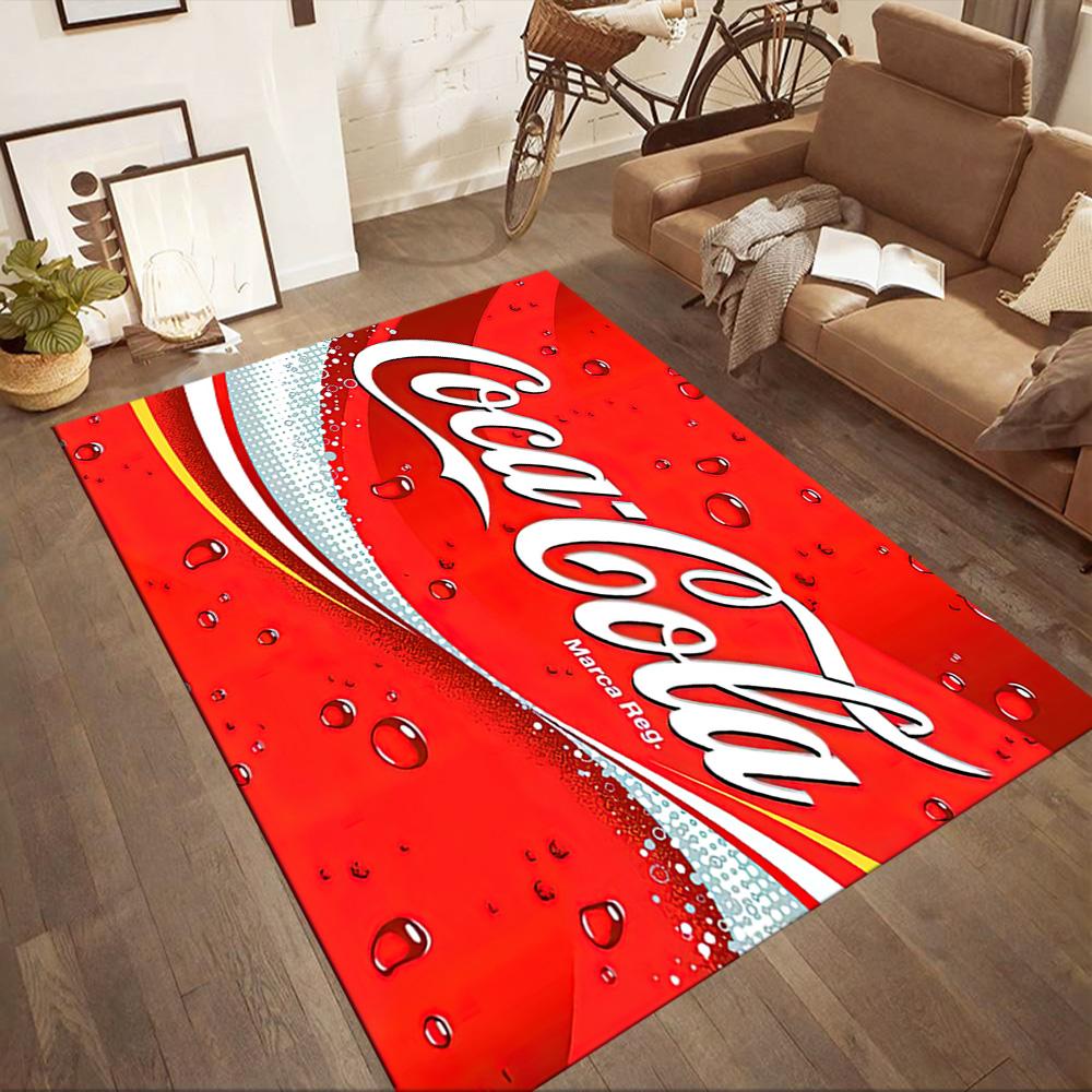 Coca-cola Classic Bottle Cap Square Rugs Are a Great Choice for Living Rooms, Bedrooms, Home Décor, and As Gifts.