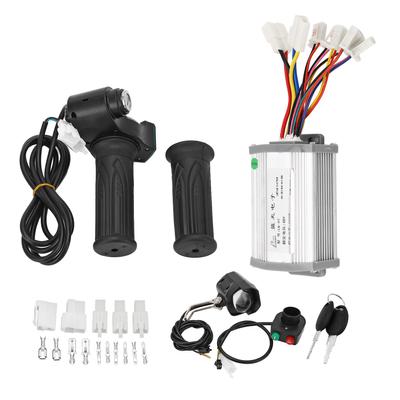 48V 1000W Bürstenmotorregler mit Drehgasgriff, Schlüsseln, Frontlichtschalter-Kit für