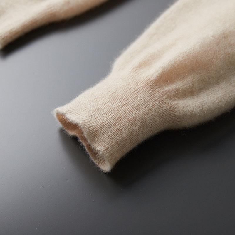 Men's Cashmere Sweater Qinghe Cashmere 30% Cashmere 70% Wool Men's Autumn and Winter Cashmere Pullover Soft and Warm